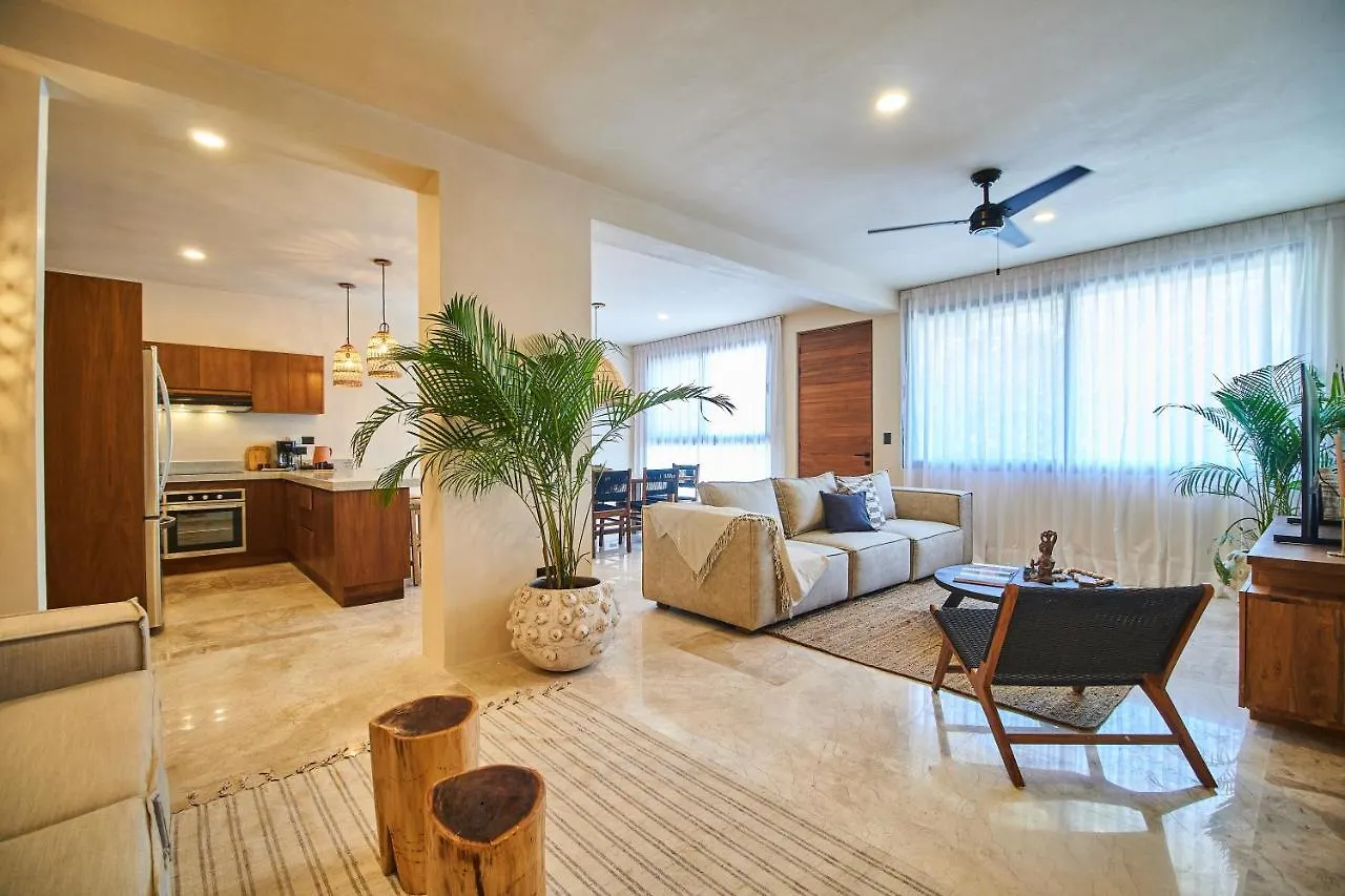 Fancy Tropical Apartment Cozy Private Balcony With Plunge Pool Premium Location In Tulum