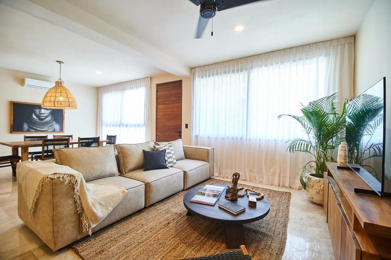 Fancy Tropical Apartment Cozy Private Balcony With Plunge Pool Premium Location In Tulum
